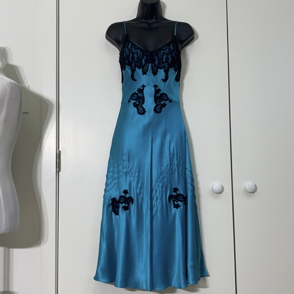 Betsy Johnson Vintage Silk Satin Slip Dress 4